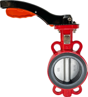 Дисковый поворотный затвор с алюминиевой рукояткой REON тип RSV84RED Дисковый поворотный затвор с алюминиевой рукояткой REON тип RSV84RED