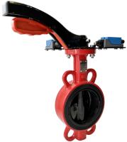 Дисковый поворотный затвор с алюминиевой рукояткой REON тип RSV81RED в комплекте с концевыми выключателями Дисковый поворотный затвор с алюминиевой рукояткой REON тип RSV81RED в комплекте с концевыми выключателями