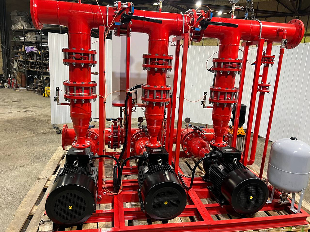 Автоматическая противопожарная насосная установка для складского помещения